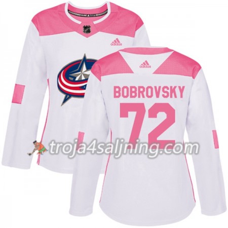 Columbus Blue Jackets tröja Sergei Bobrovsky 72 Vit 2017-2018 Adidas Rosa Fashion Authentic - Dame NHL Tröjor Columbus Blue Jackets tröja Sergei Bobrovsky 72 Vit 2017-2018 Adidas Rosa Fashion Authentic - Dame NHL Tröjor